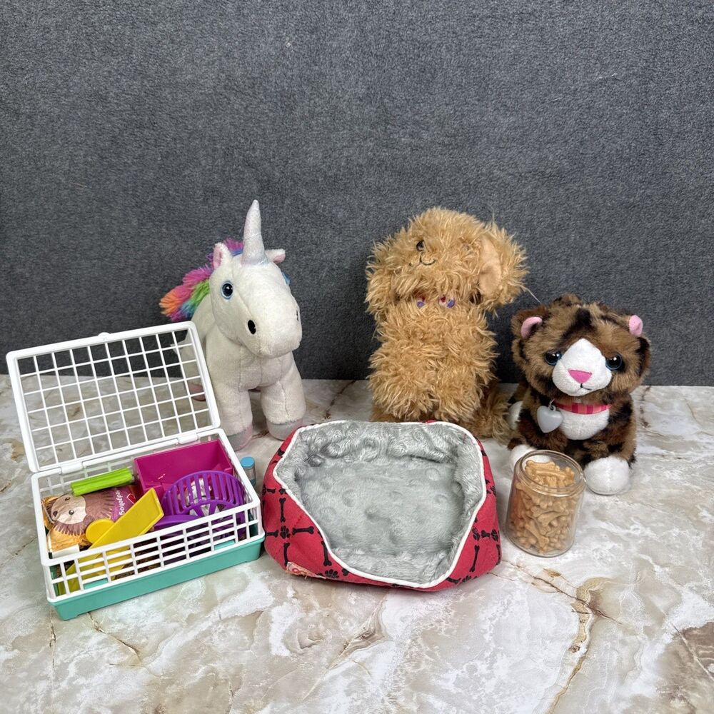 Our Generation My Life As Pets for 18” Dolls Unicorn Cat Dog Hedge Hog Plushies